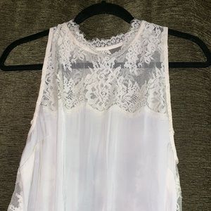 Free people open back lace top